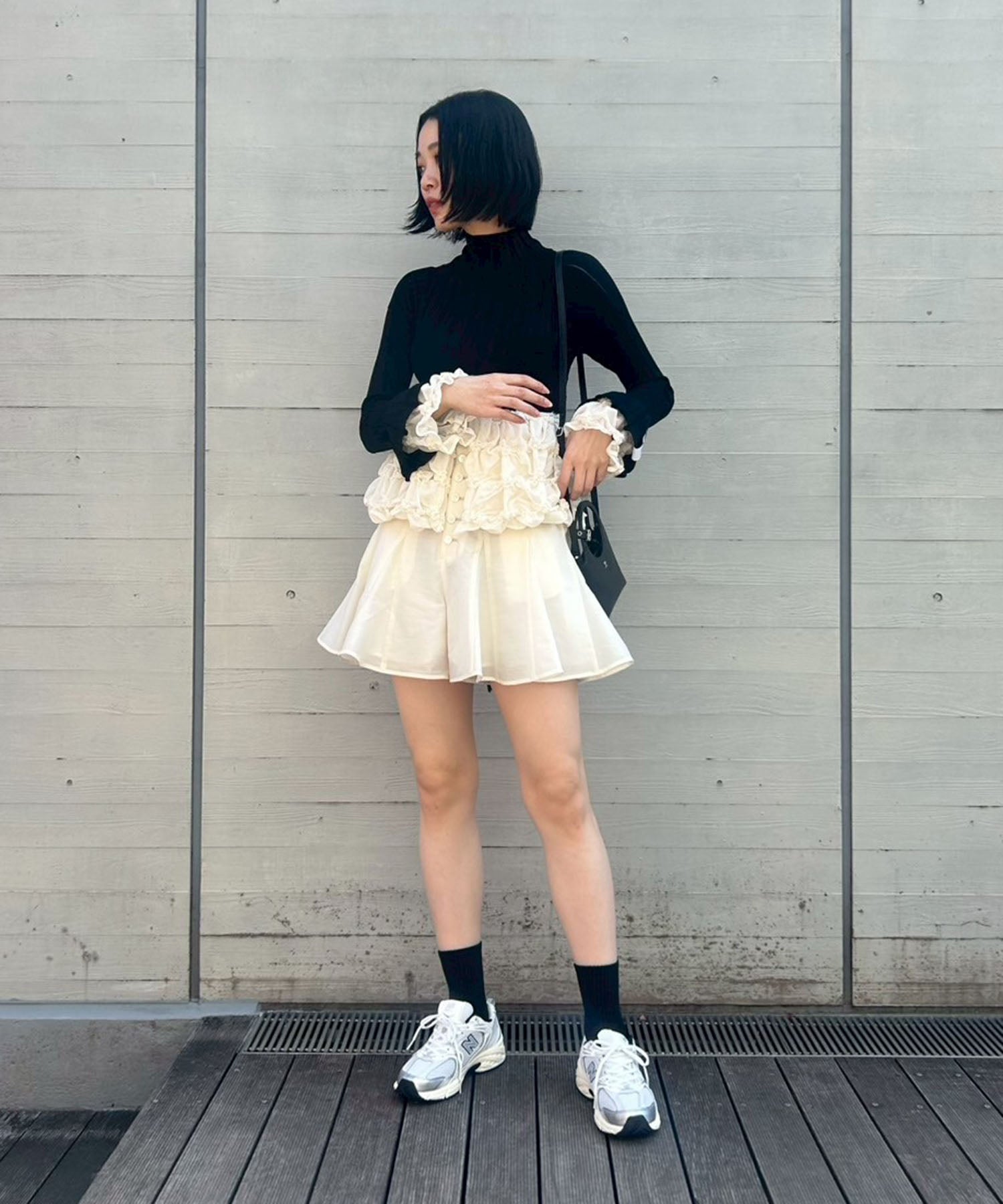 Back Open Smocking Contrast Top-rokh-Forget-me-nots Online Store