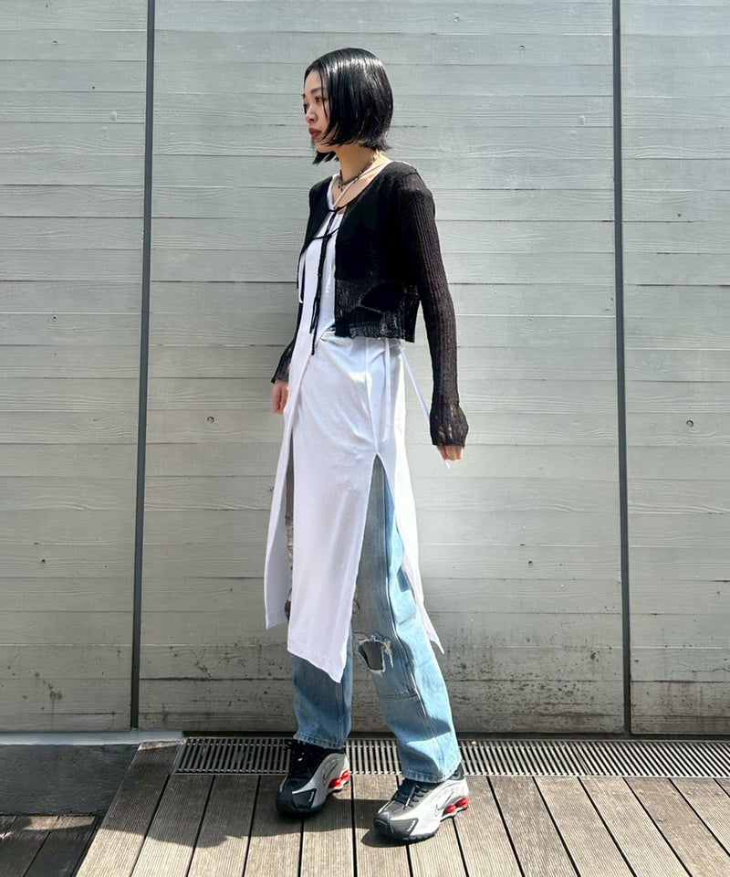 Double Sheer Cardigan-PERVERZE-Forget-me-nots Online Store