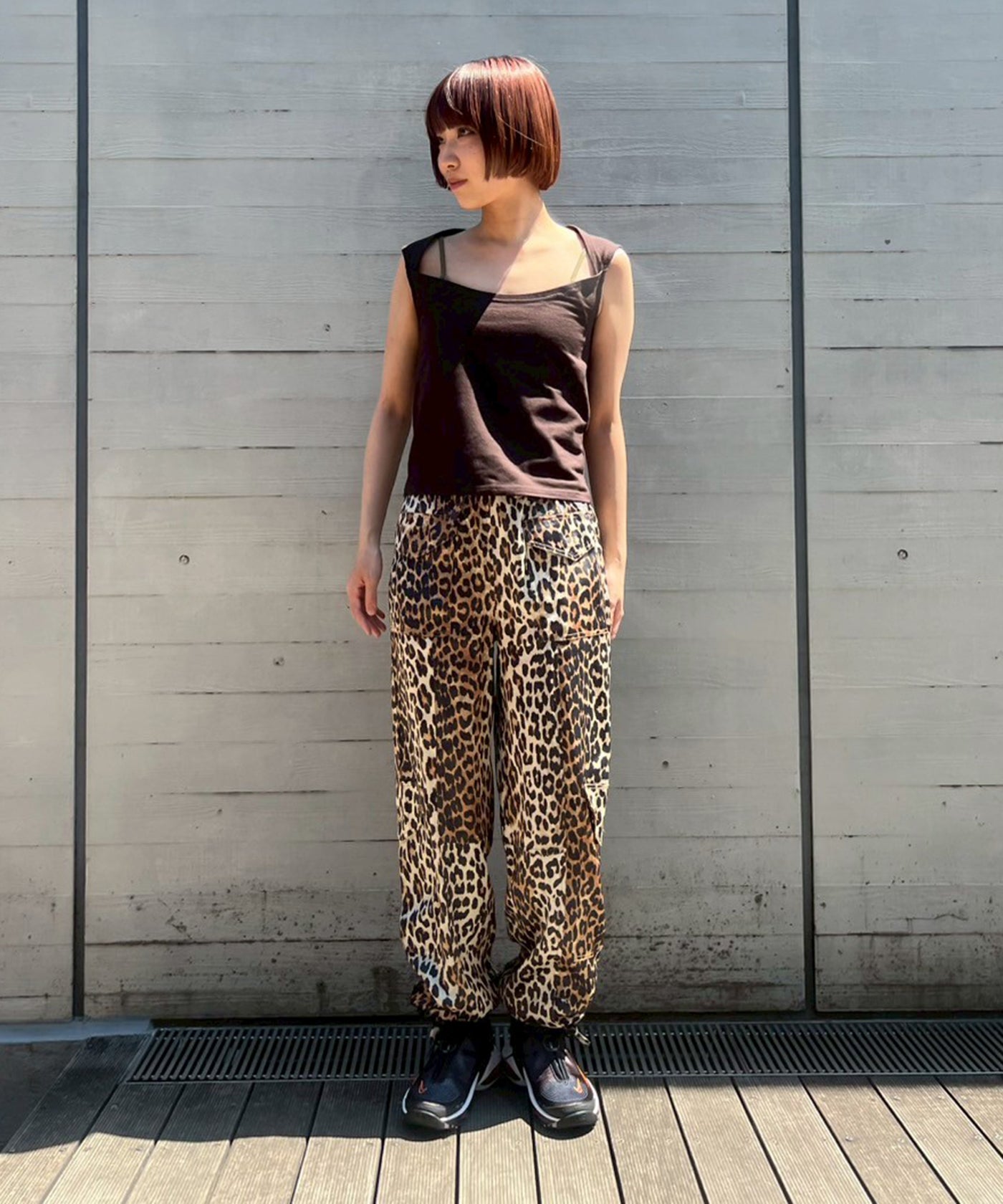 Ganni レオパードデニム GANNI レオパード デニムパンツ | ブラウン | FARFETCH JP