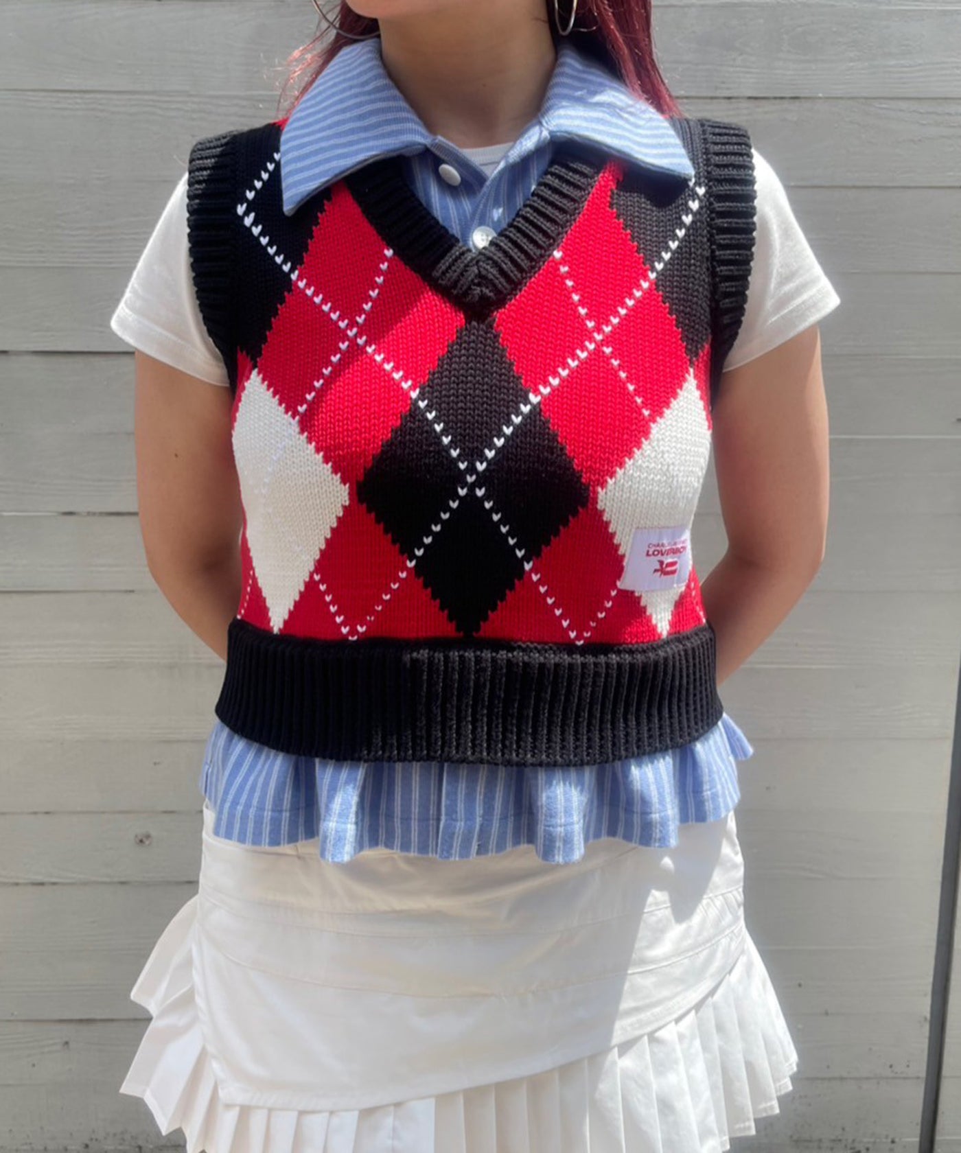 charles jeffrey loverboy ニット　ベスト　シャツ Charles Jeffrey Loverboy - ガドル ベスト | HBX - ハイプ
