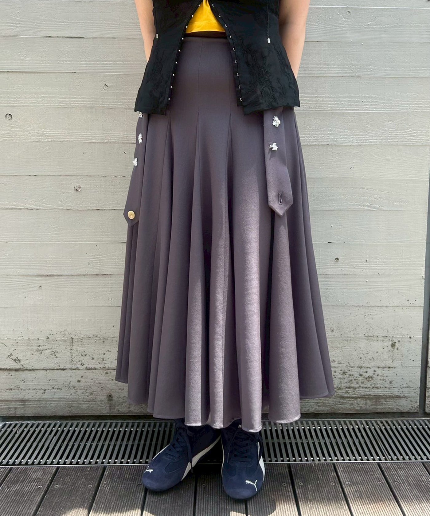 フェティコ　2023 ペイズリースカート FTC232-0501 GATHERED PAISLEY SKIRT FETICO