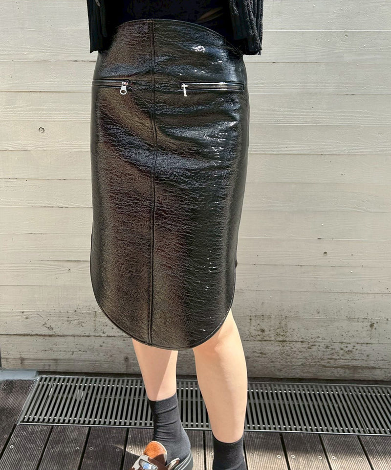 Circle Vinyl Skirt-courrèges-Forget-me-nots Online Store