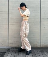 Paisley Full Gather Pants-OPEN YY-Forget-me-nots Online Store