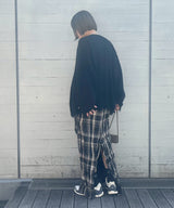 Lambs-Wool Layered Knit Cardigan-PERVERZE-Forget-me-nots Online Store