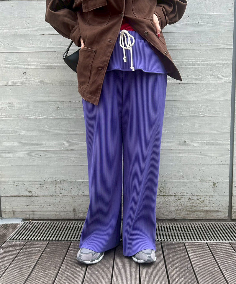 Crisp Piping Pants-kotohayokozawa-Forget-me-nots Online Store