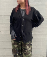 Lambs-Wool Layered Knit Cardigan-PERVERZE-Forget-me-nots Online Store