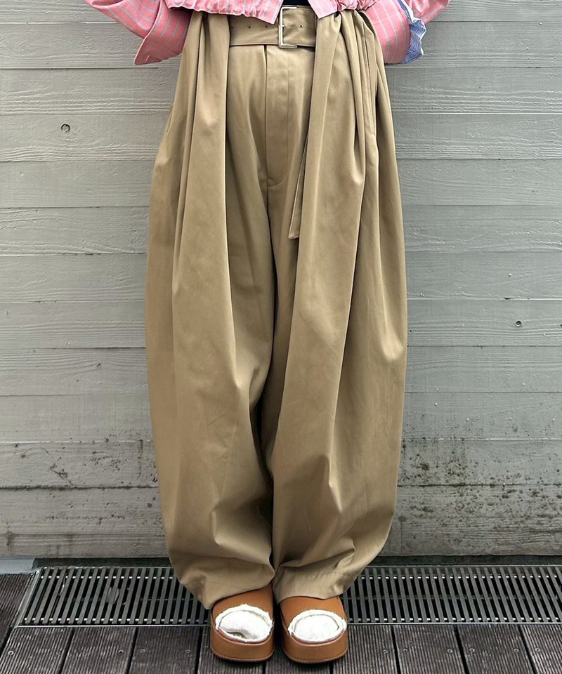 High Twist Twill Wide Pants-TOGA-Forget-me-nots Online Store