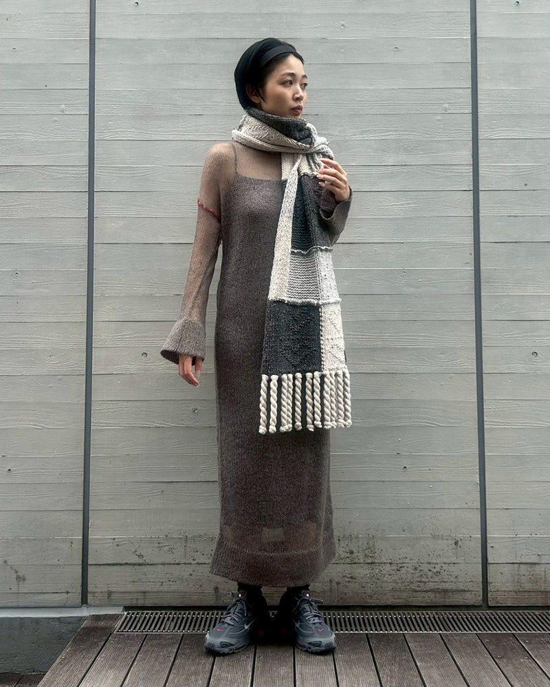 Knit Maxi Onepiece-Forget-me-nots-Forget-me-nots Online Store