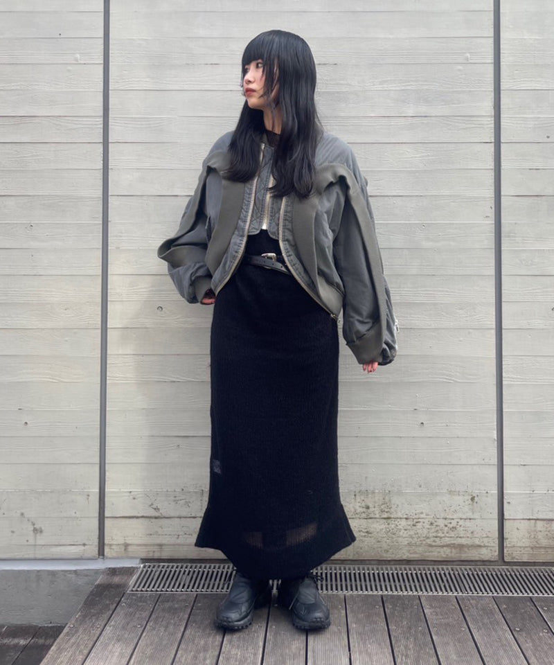 Circle Rib Washed Ma-1-Cycle by myob-Forget-me-nots Online Store