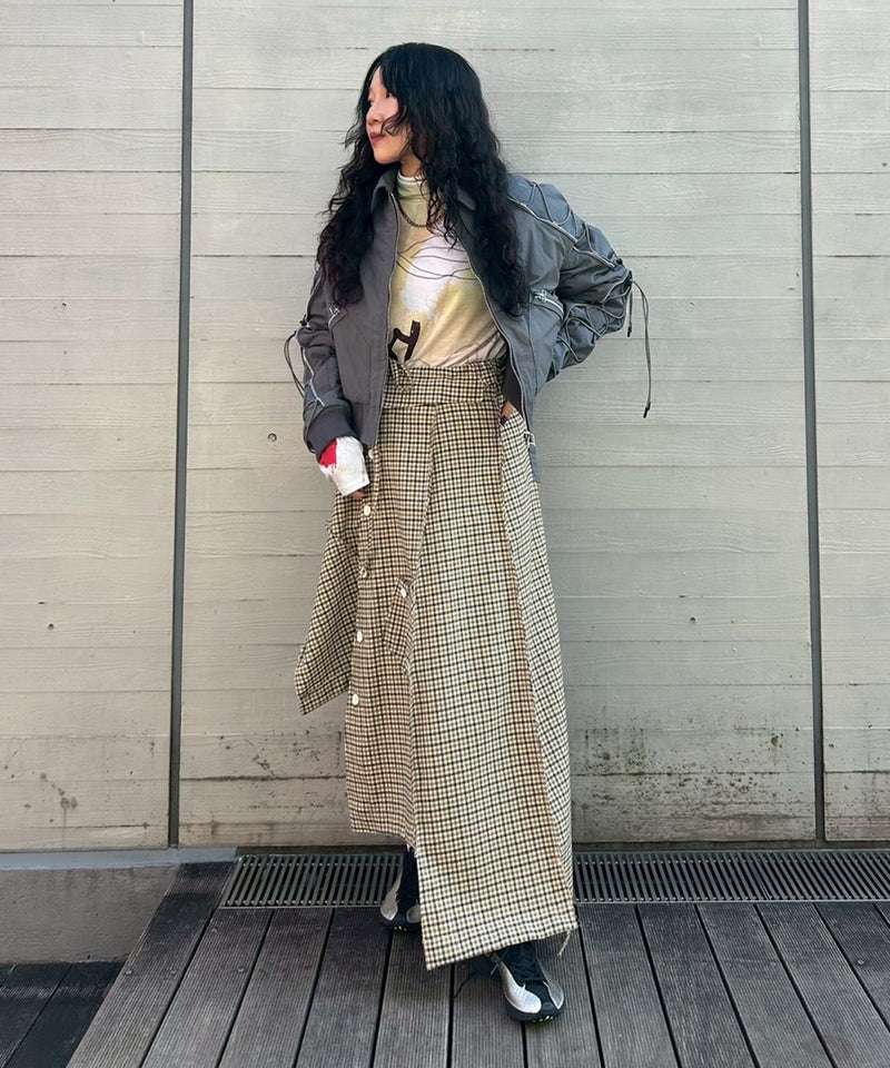 Graphic Slouch Turtleneck Tee-OPEN YY-Forget-me-nots Online Store