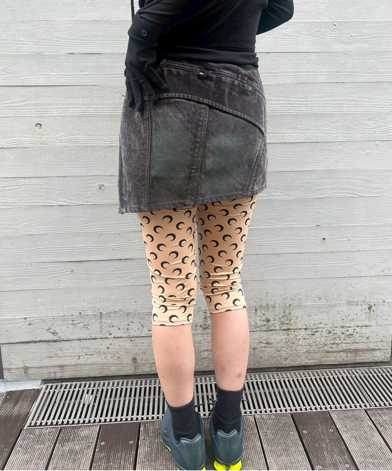 Slashed Denim Skirt-LOADINGROOM-Forget-me-nots Online Store