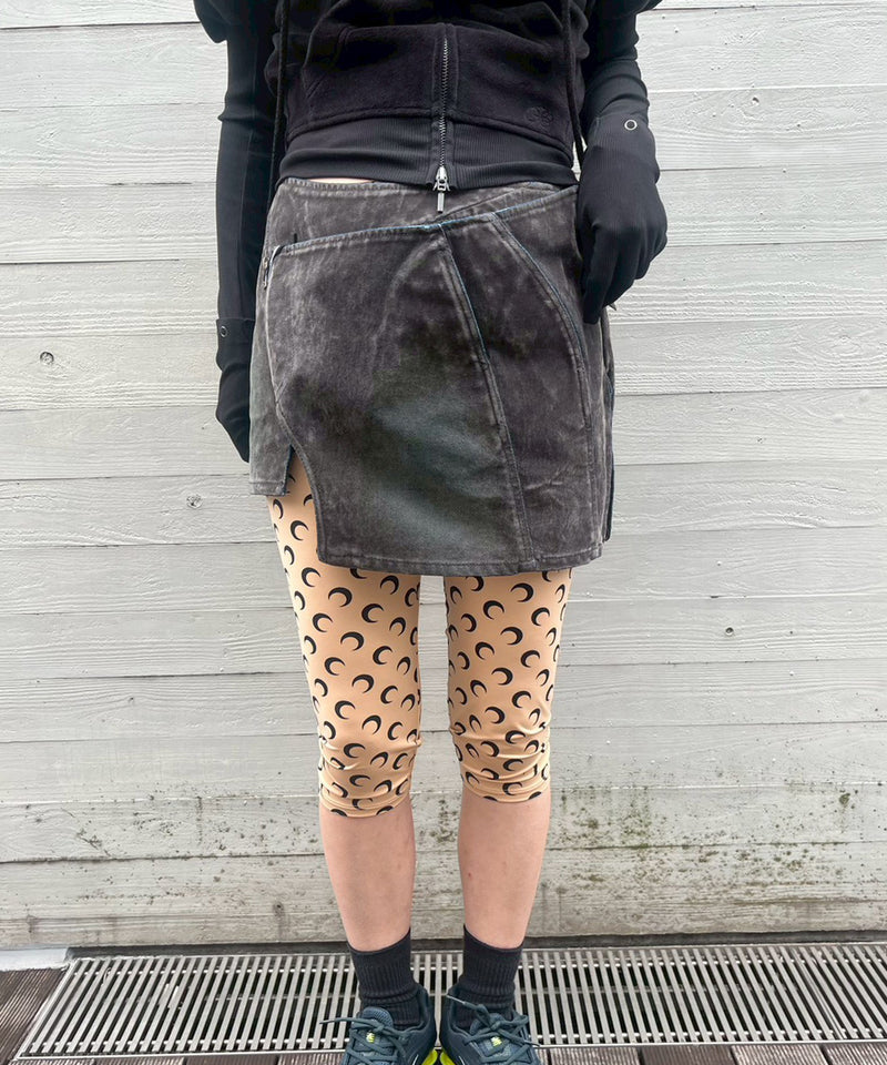 Slashed Denim Skirt-LOADINGROOM-Forget-me-nots Online Store