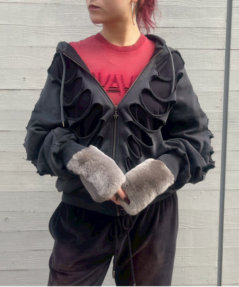 Mitaines 21X9Cm-Yves Salomon Meteo-Forget-me-nots Online Store