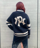 Nyp Varsity Zip Thru Knit