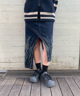 Gradient Tie Dye Denim Skirt-Feng Chen Wang-Forget-me-nots Online Store