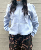 Fleece Bckd Jersey Light Blue Inside Out Fleece - Ample Tracksuit Jacket