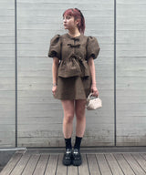 モデル身長：165cm / カラー：Brown / サイズ：36