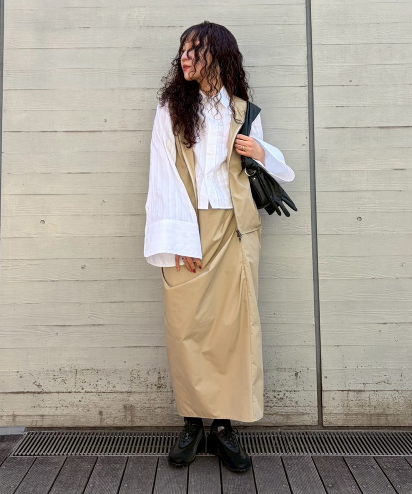 MM6 ロゴ コンビネーション ニット ロンT バイカラー AZUL BY MOUSSY | コンビネーションバイカラーニット (ニット ) |SHEL