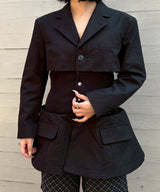 Ribbed Waist Jacket-TOGA-Forget-me-nots Online Store