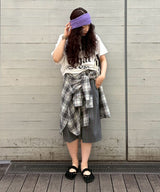 Print Tee With Damage-Forget-me-nots-Forget-me-nots Online Store