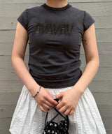 Baby T-Shirt Cut Av-Logo Black-AVAVAV-Forget-me-nots Online Store