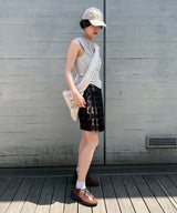 Khaki Bamboo Embroidery Baseball Cap-Feng Chen Wang-Forget-me-nots Online Store