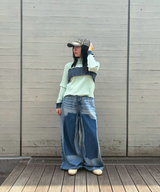 モデル身長：158cm / カラー：LtGreen / サイズ：S
