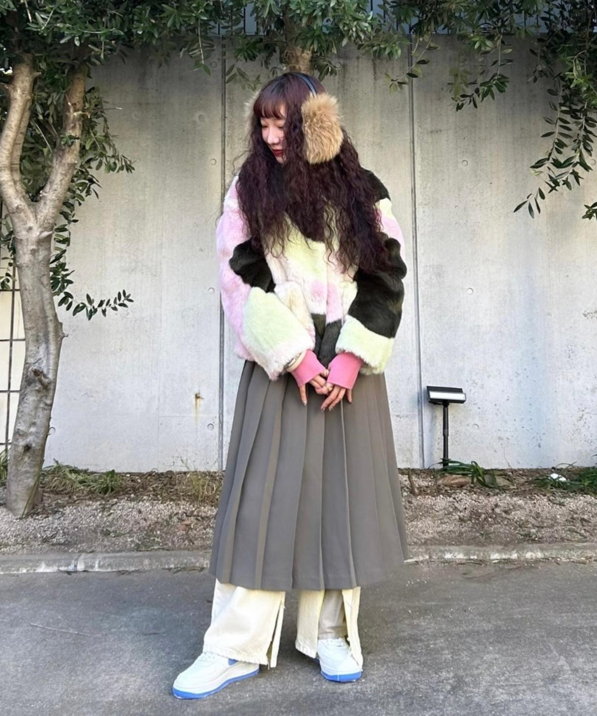 sankyo shokai ミンク ファー ボンボン付き 帽子 フォックス