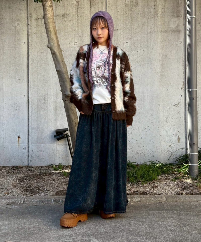 Mohair Marble Cardigan-Forget-me-nots-Forget-me-nots Online Store