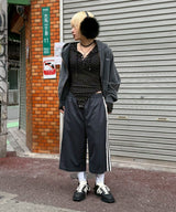 着用モデル身長：157cm / カラー：Black / サイズ：M
