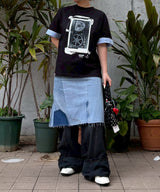 Pleated Jeans Black-AVAVAV-Forget-me-nots Online Store