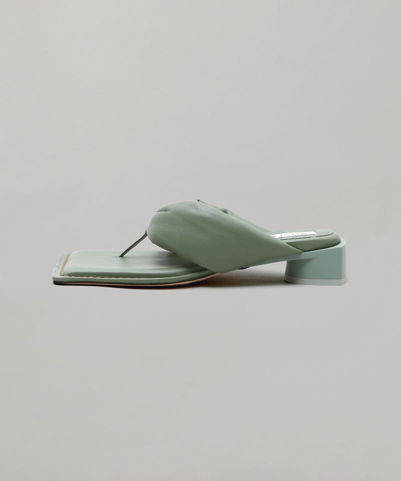 ミスタ(MIISTA)｜Anais Shamrock Green Pathed Nappa Sandals｜Forget