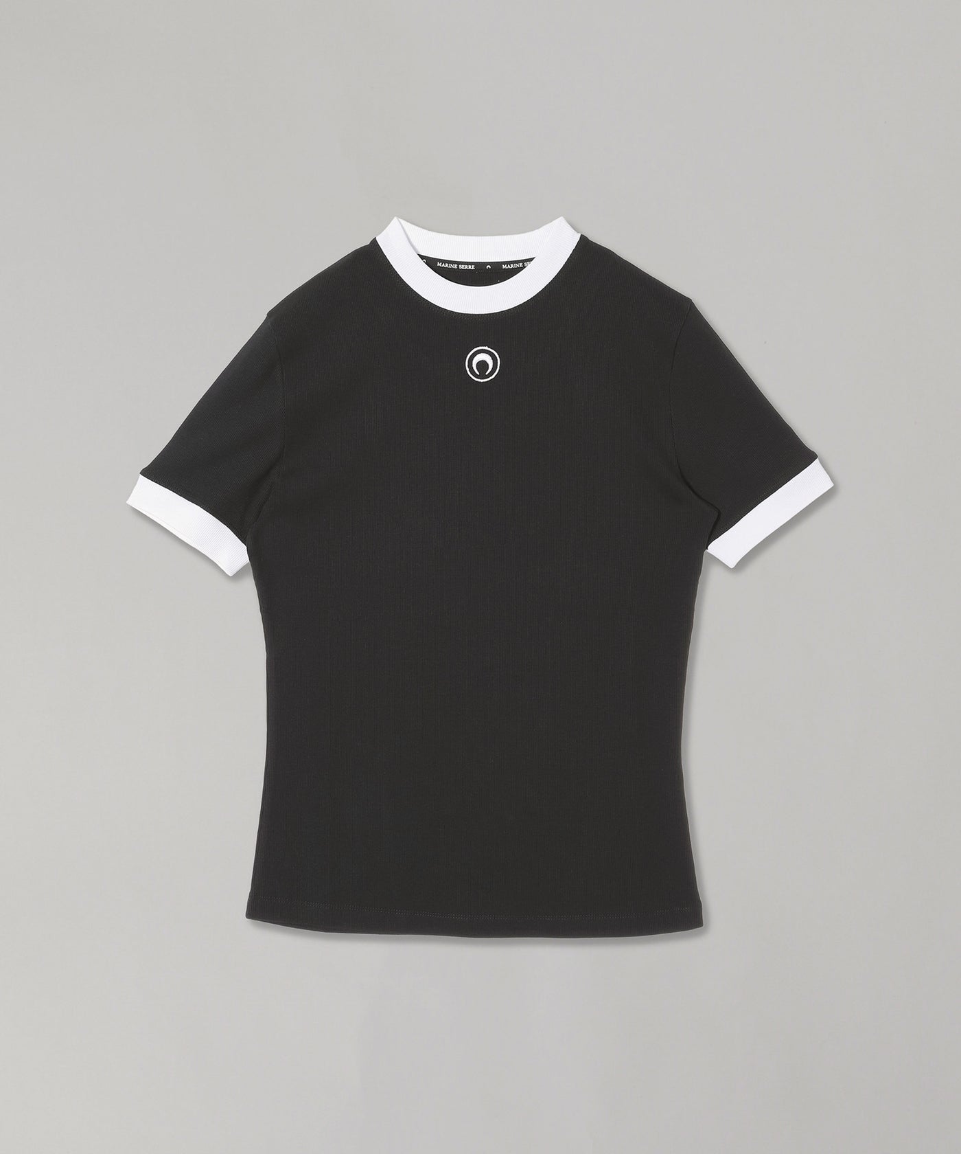 マリーンセル(Marine Serre)｜Moon Logo Ribbed Jersey Fitted T