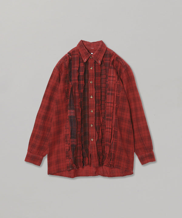 Flannel Shirt -> Ribbon Shirt / Over Dye-NEEDLES-Forget-me-nots Online Store