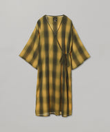 Wrap Dress - Poly Crepe Ombre Plaid-Needles-Forget-me-nots Online Store