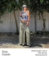 Overdyed Heavy Denim Maxi Skirt-GANNI-Forget-me-nots Online Store