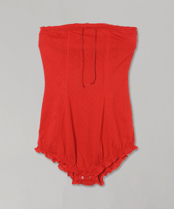 Eyelet Tube Top Rompers-Rhodolirion-Forget-me-nots Online Store