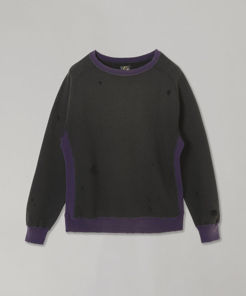 2-Tone Crew Neck Sweat Shirt-Cotton French Terry-NEEDLES-Forget-me-nots Online Store