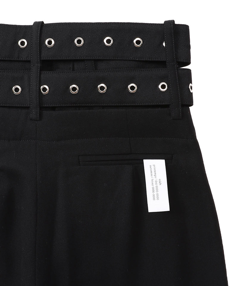 Double Belt Detailed Trousers-rokh-Forget-me-nots Online Store