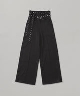 Double Belt Detailed Trousers-rokh-Forget-me-nots Online Store