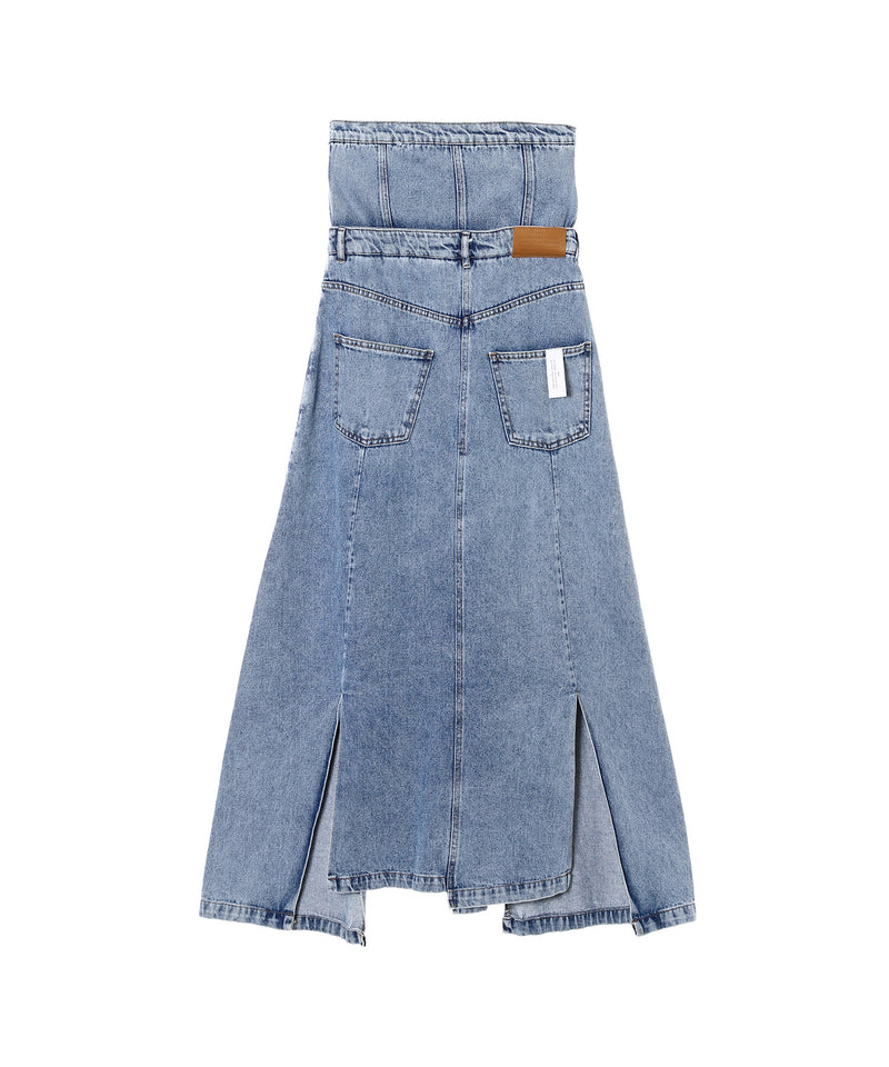 ロック(rokh)｜Flap Detailed Denim Asymmetric Skirt｜スニーカー