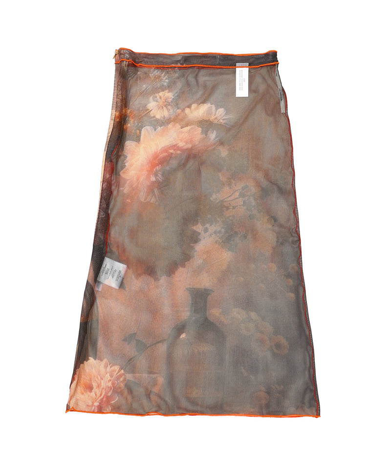 Vase Of Flowers Printed Jersey Skirt-rokh-Forget-me-nots Online Store