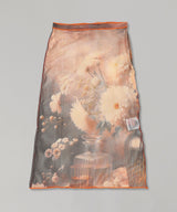 Vase Of Flowers Printed Jersey Skirt-rokh-Forget-me-nots Online Store