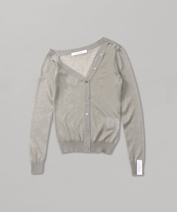 Asymmetric Neck Cardigan-rokh-Forget-me-nots Online Store