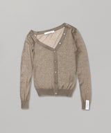 Asymmetric Neck Cardigan-rokh-Forget-me-nots Online Store