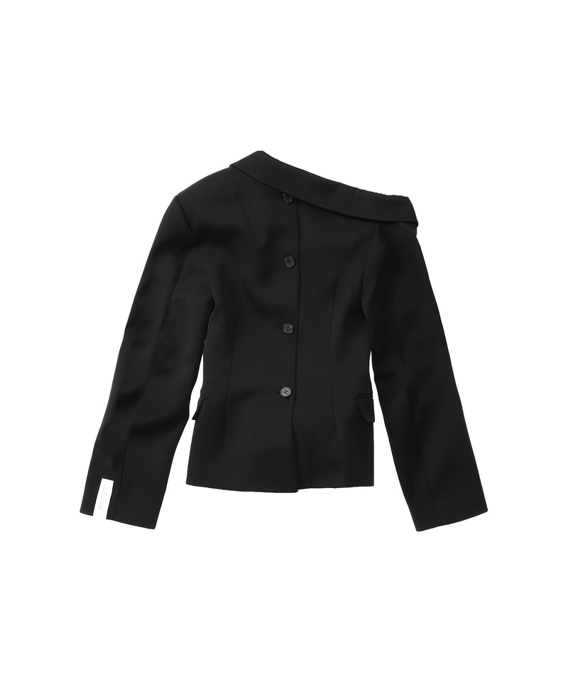 Asymmeric Collar Blazer-rokh-Forget-me-nots Online Store