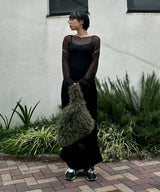 モデル身長：165cm / カラー：Black / サイズ：F