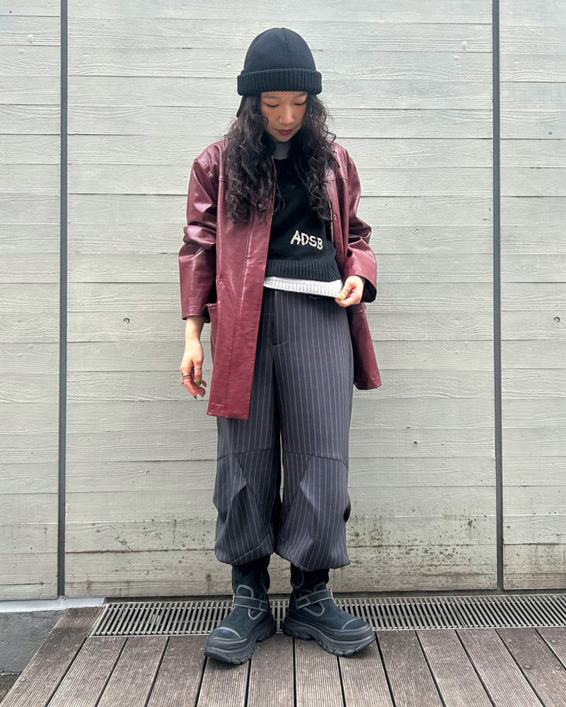 モデル身長：157cm / カラー：Stripe / サイズ：M