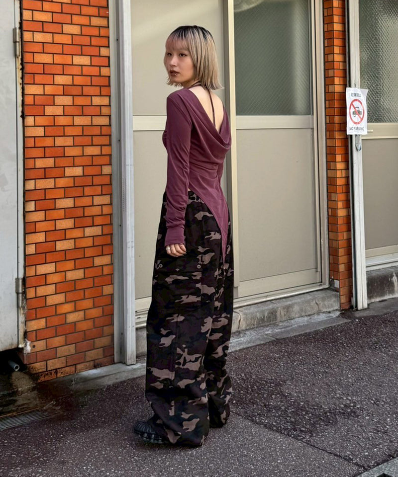 モデル身長：157cm / カラー：Burgundy / サイズ：F