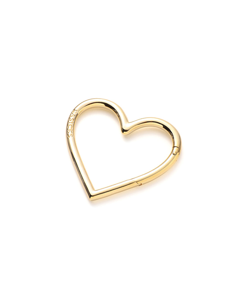 Gold Plating Heart Carbiner-BASICKS-Forget-me-nots Online Store